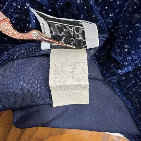 R & M Richards by Karen Kwong Vintage Plus Velvet Sparkle Stretch Blouse Top 18 - Picture 7 of 9